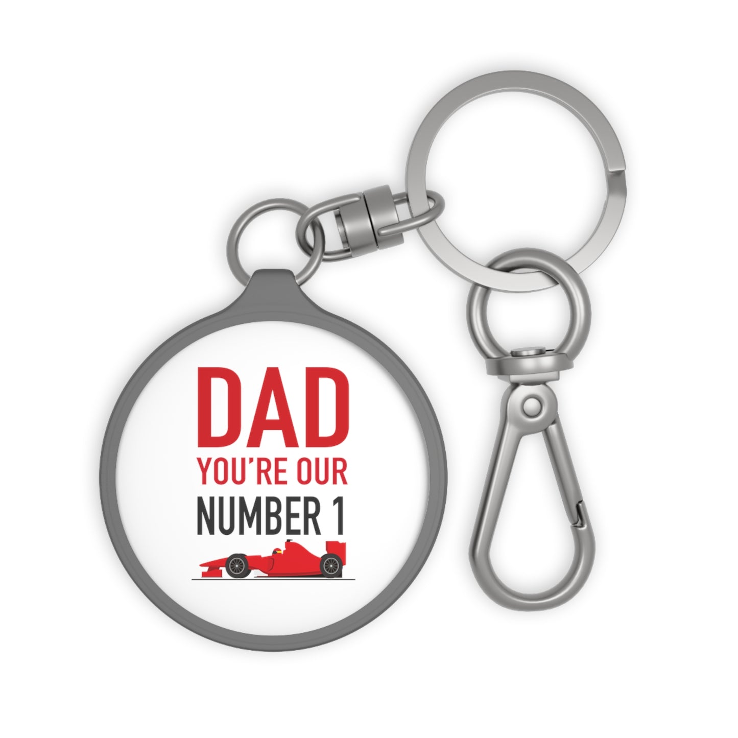 Racer Dad Keyring Tag