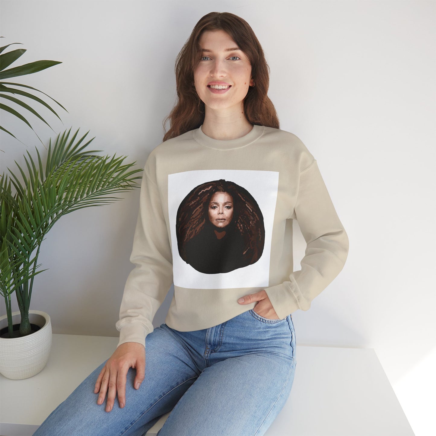 Janet Jackson Iconic Portrait Sweatshirt - Music Icon R&B 90s Pop Queen