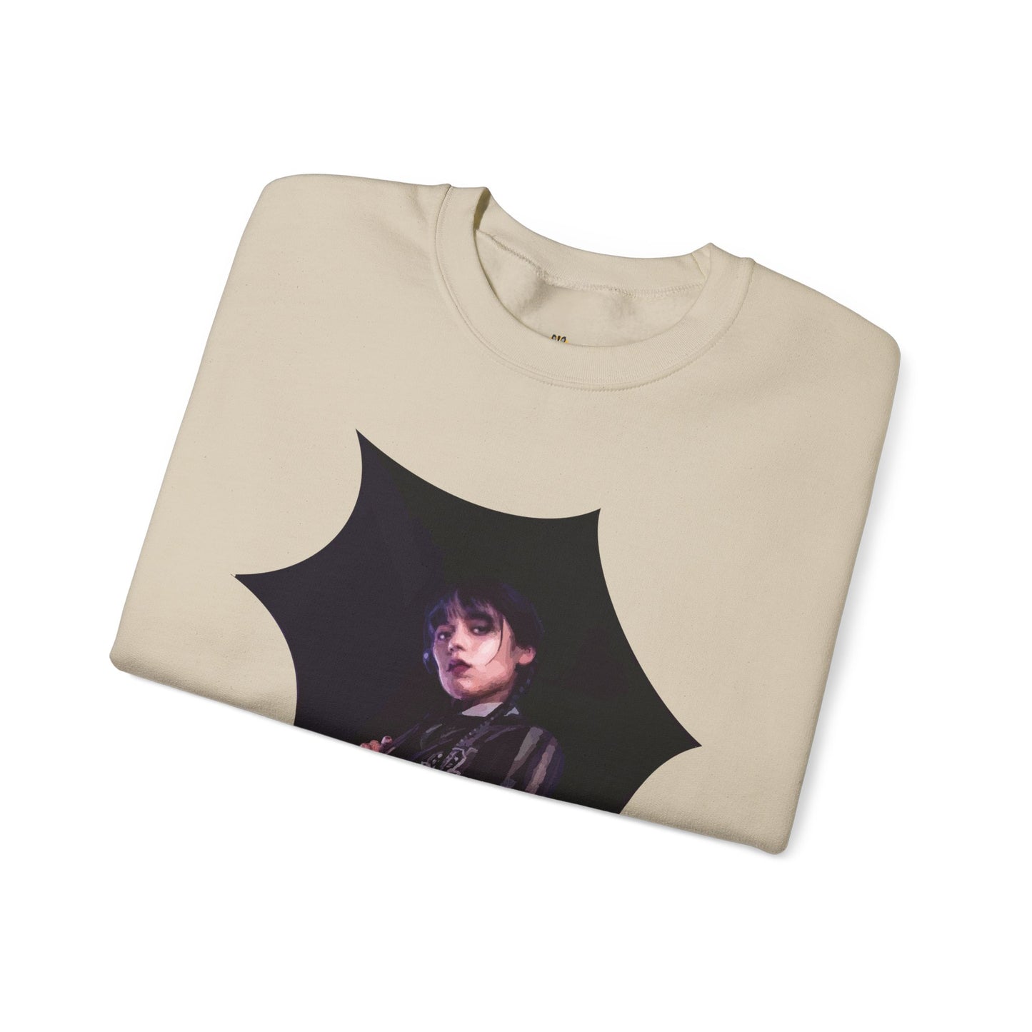 Gothic "Wednesday" Umbrella Sweatshirt - Cozy Unisex Crewneck, Perfect for Fall, Halloween, and Everyday Wear, Aesthetic Fashion, Novelty Gift