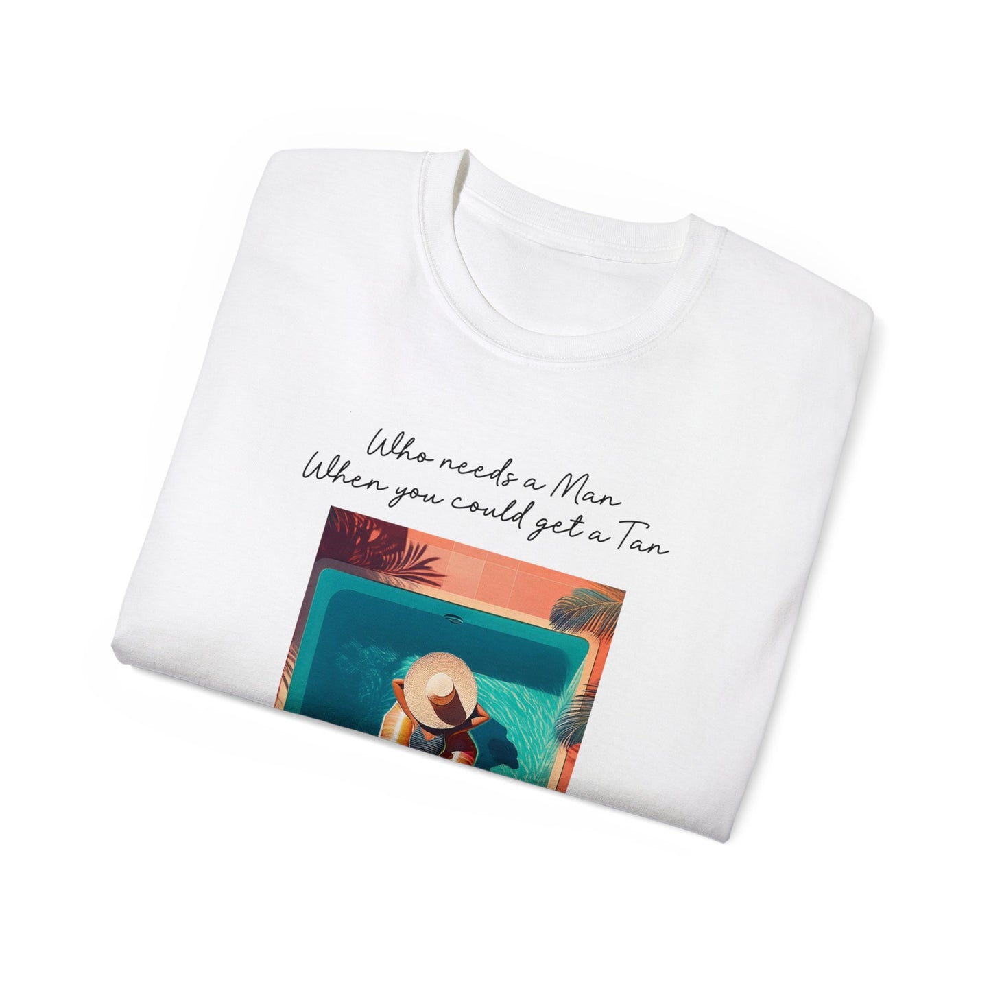 Tan Over A Man T-Shirt