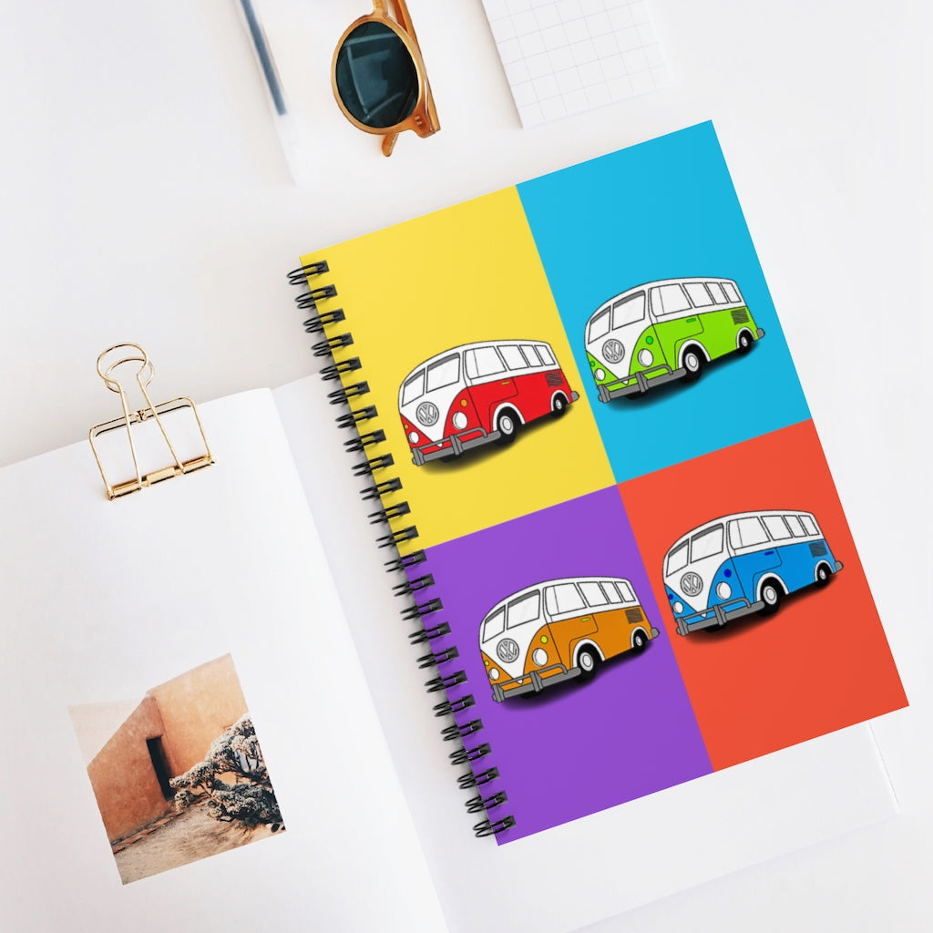 Vintage Wagon Spiral Notebook - Ruled Line