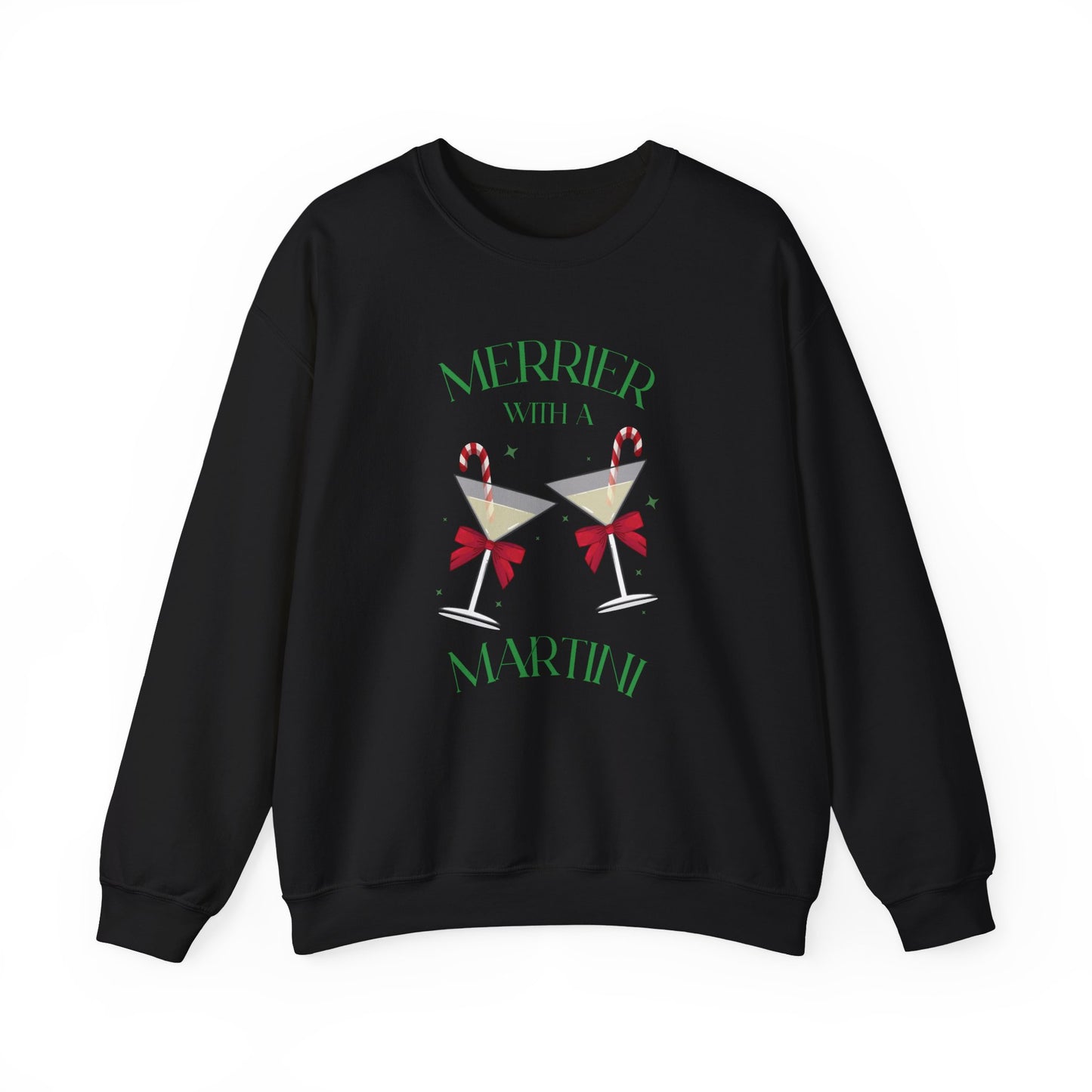 Merrier With A Martini Christmas Sweatshirt