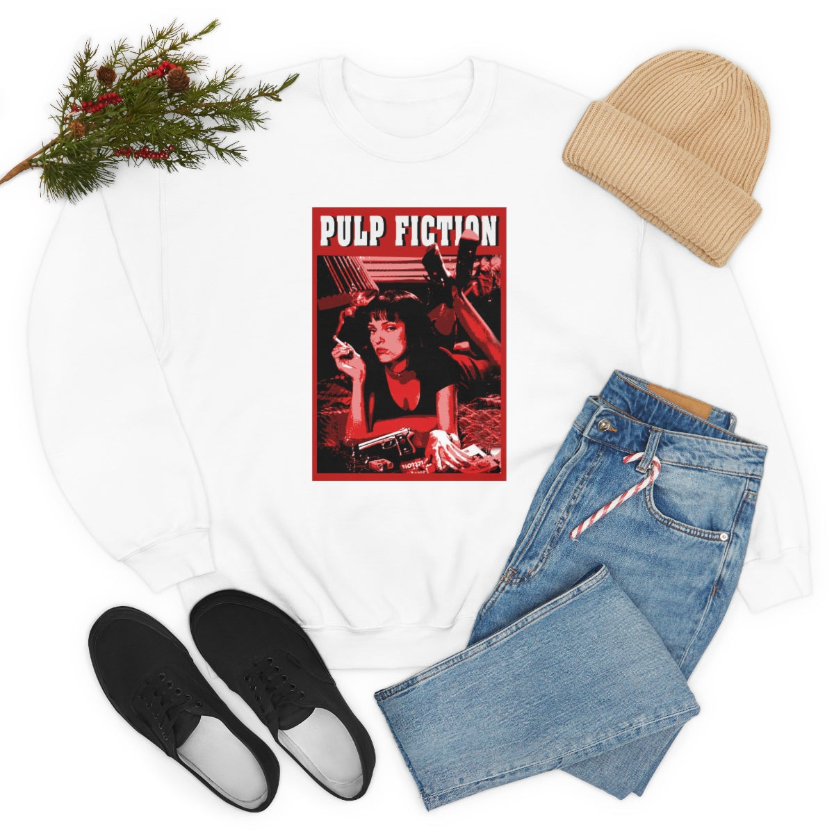 Pulp Fiction Hoodie, Pop Culture Hooded Sweatshirt, Vintage Hoodies